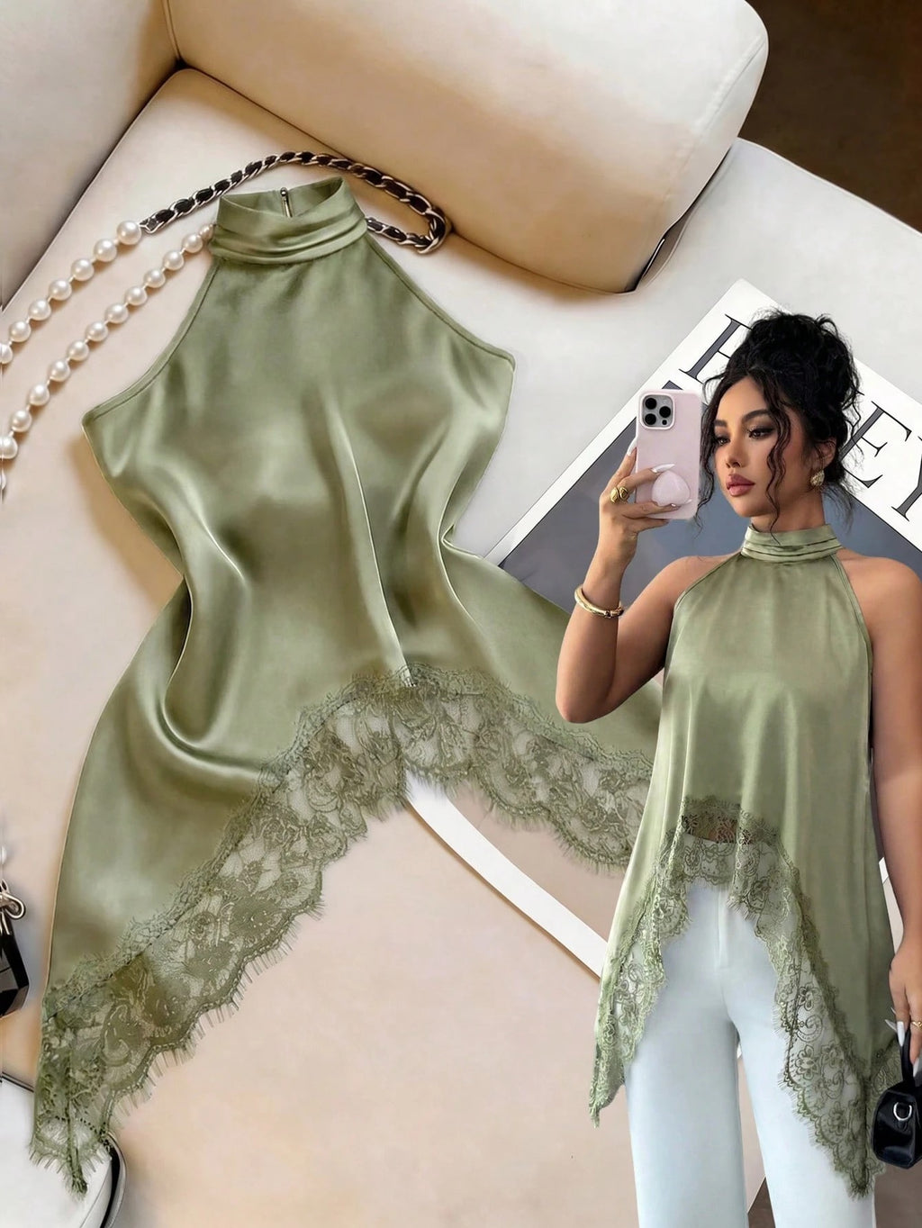 💚Yaşıl Qadın Bluzu